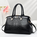 Patent Leather Large-Capacity Commuter Handbag
