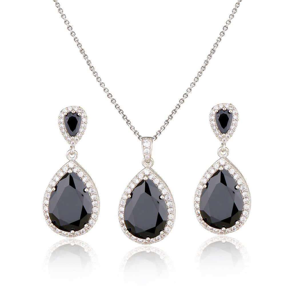 Necklace Eardrops Suit Bride Wedding Jewelry