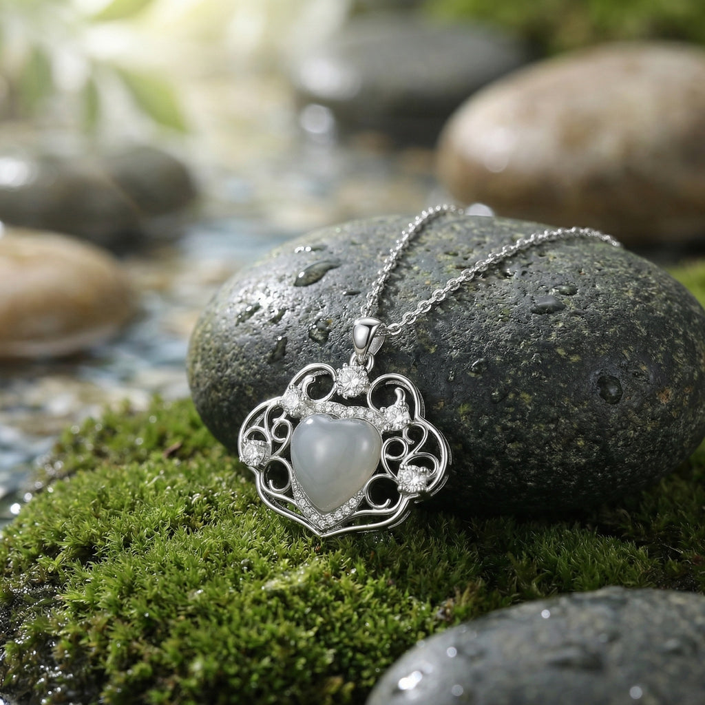 925 Sterling with Moonstone and Sparkling Accents