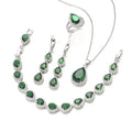 Water Drop Long Necklace Earring Ring Bracelet
