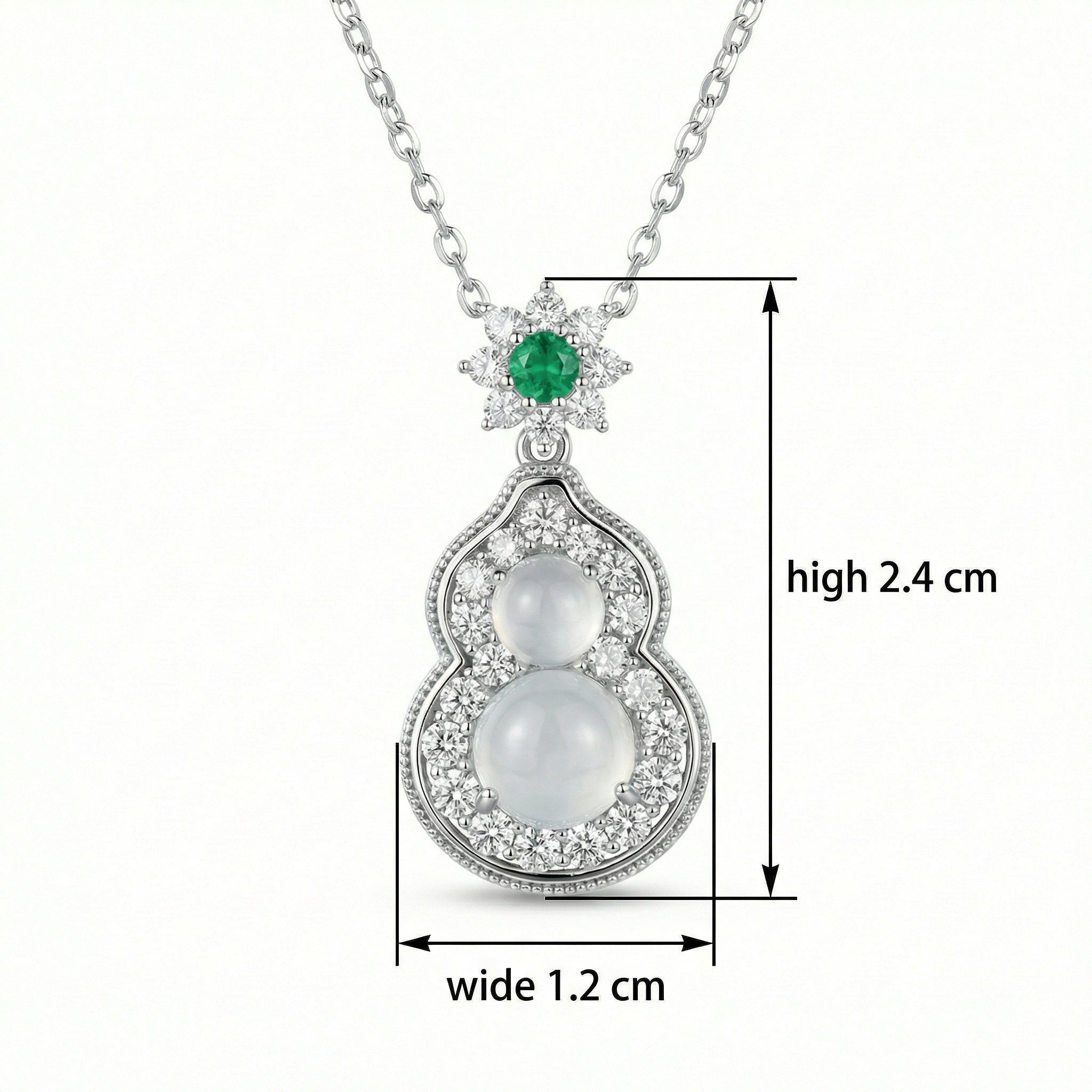 925 Sterling Silver Elegant Hulu Pendant Necklace  \
