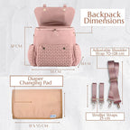 Large-Capacity Stylish Insulated Quilted Mommy Backpack For Outdoor Travel