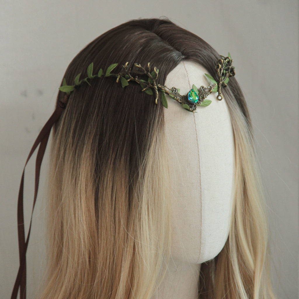 Leaf Water Drop Headband Female Headdress