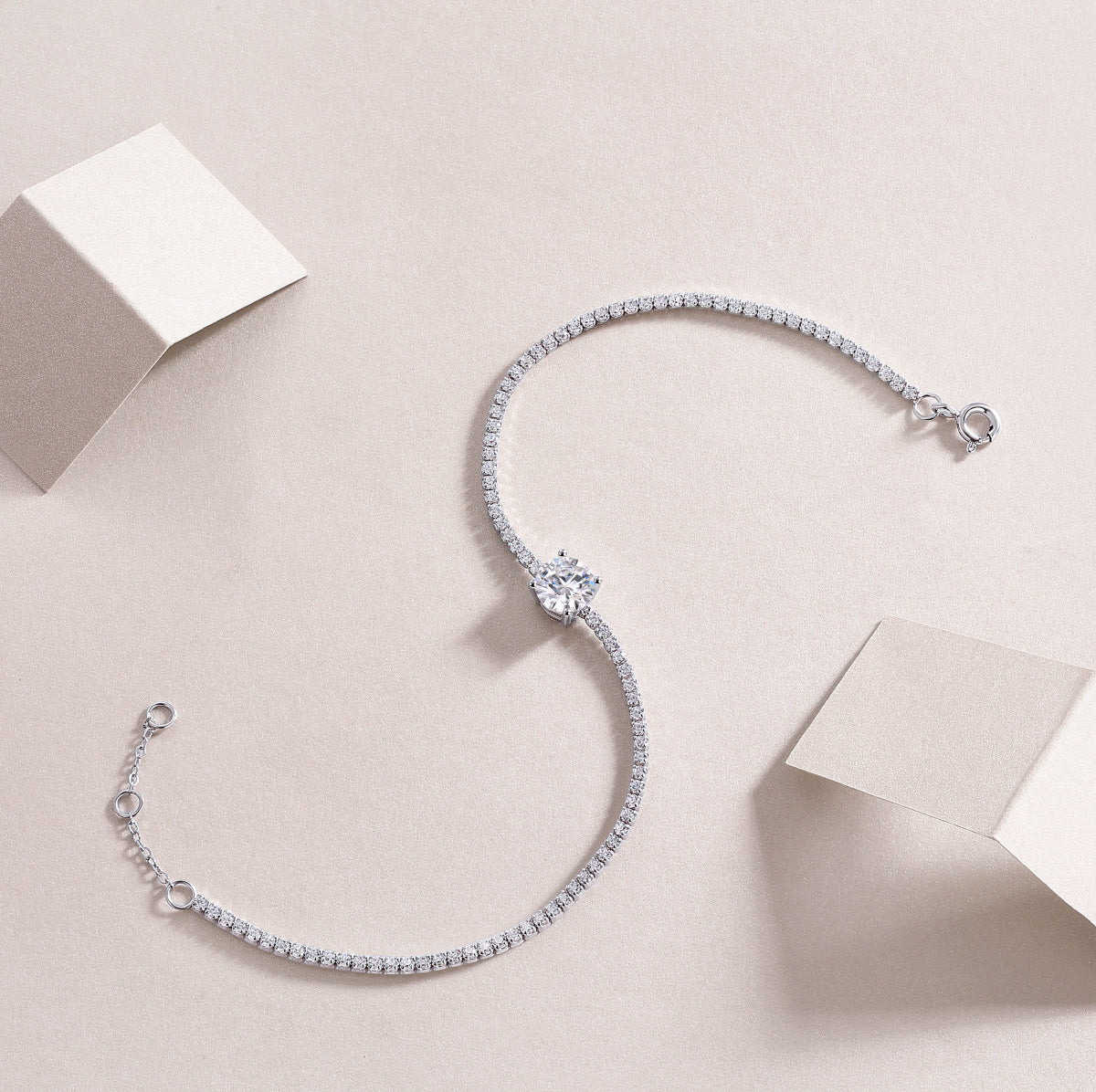 Silver Bracelet S925 Silver-plated Platinum