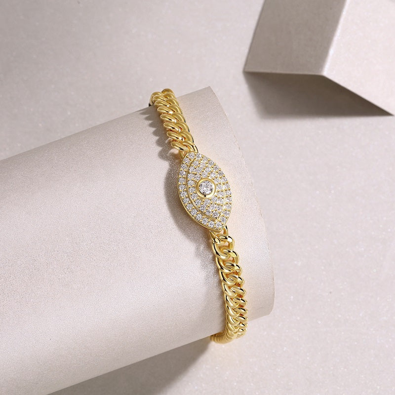 Silver Bracelet Is S925 Silver-plated With Gold