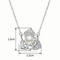 925 Sterling Silver Elegant Lotus Floral Necklace