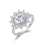 A Wedding Ring Se 3-carat Moissanite S925 Silver