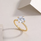 Wedding Ring Set With 3-carat S925 Silver