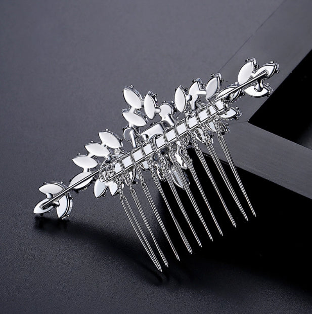 S925 Pure Silver Moissanite  New Bride Hair Comb