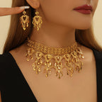 3pcs   Heart-shaped Hollow Necklace Earrings