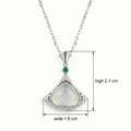925 Sterling Silver Elegant Fan-Shaped Necklace
