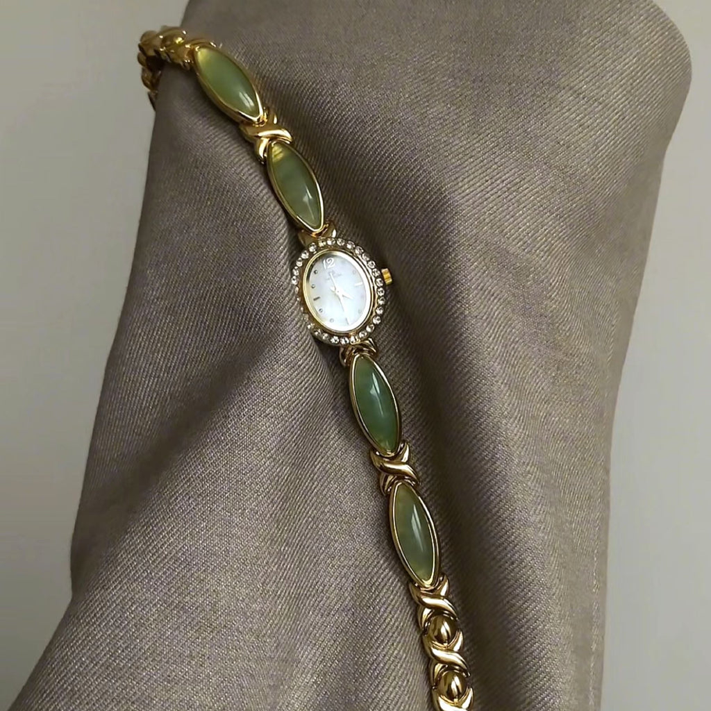 Natural Dongling Stone Hetian Jade  Chain Watch
