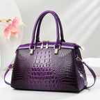Patent Leather Large-Capacity Commuter Handbag