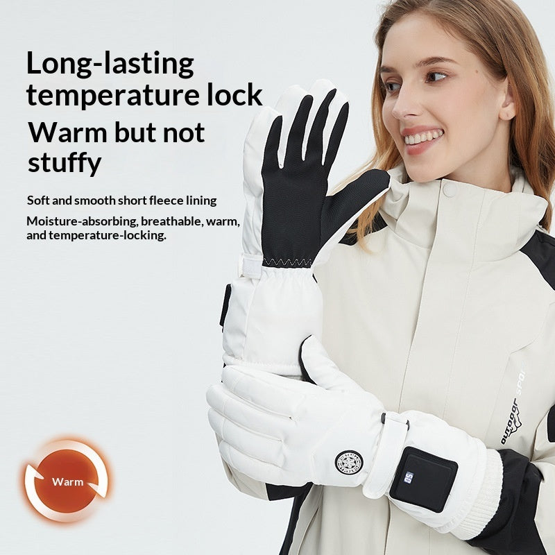 Intelligent Electric Heating Outdoor Skiing Gloves