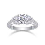A Wedding Ring Set With 1-carat  S925 Silver