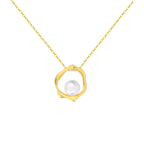 925 Sterling Silver Organic Wavy Pendant Necklace