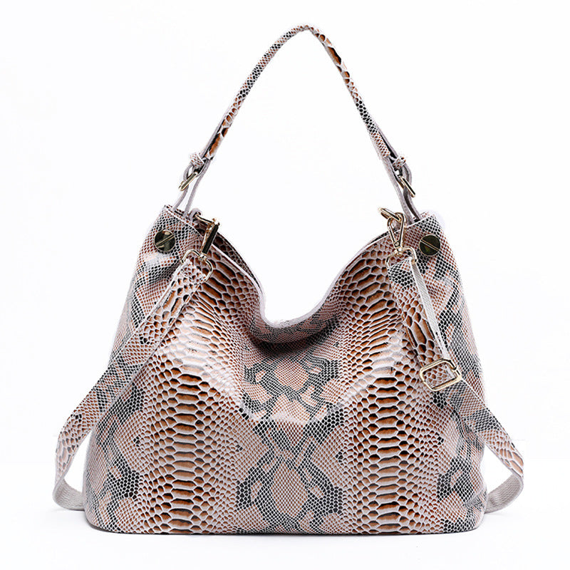 Women's Genuine Leather Large-Capacity Shoulder Handbag