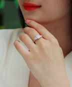 2-carat S925 Silver Diamond Wedding Ring.