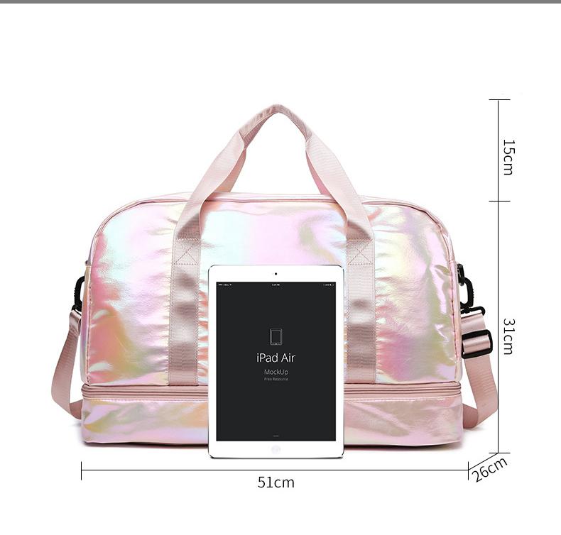 Iridescent Pearl Gym Bag ,Holographic Shiny