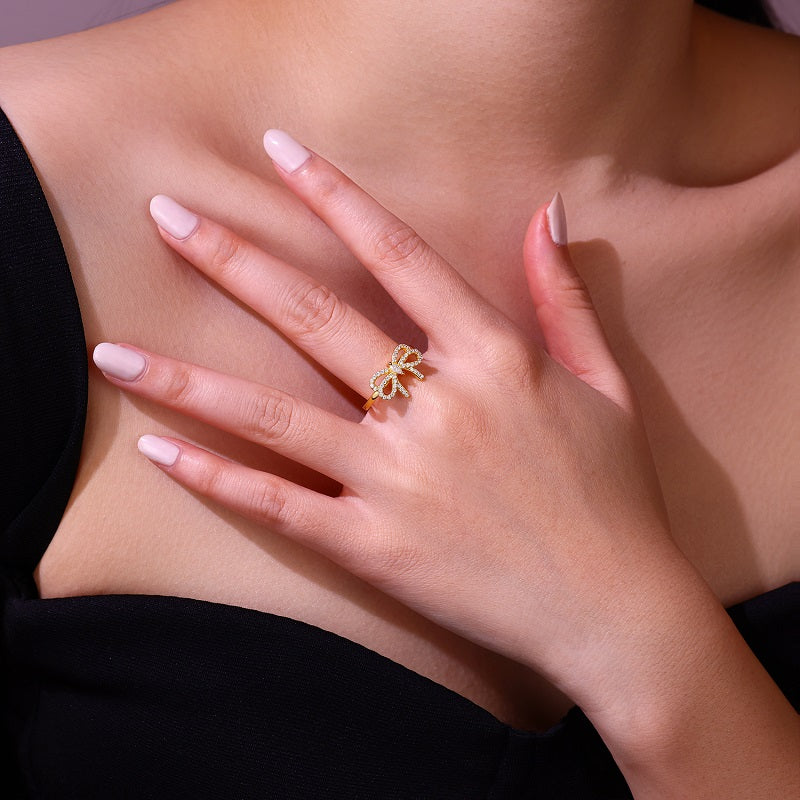 Silver Ring Set With  Moissanite, S925 Silver