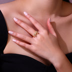 Silver Ring Set With  Moissanite, S925 Silver