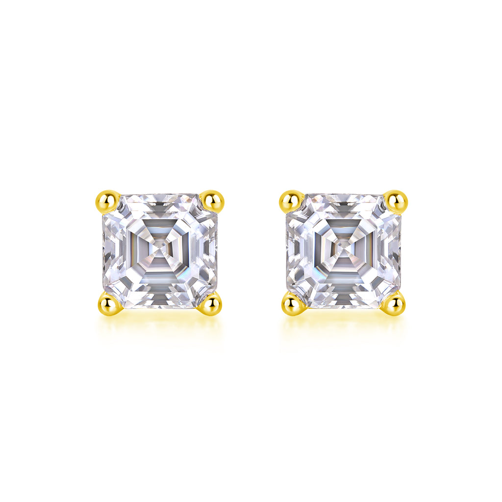 S925 Silver And Platinum-plated Stud Earrings,