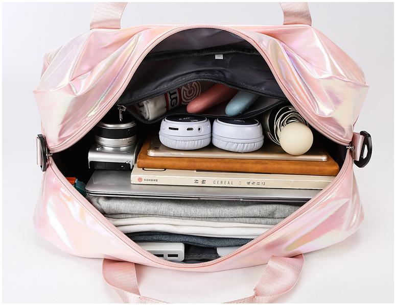 Iridescent Pearl Gym Bag ,Holographic Shiny