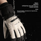 Fleece-lined Thickened Men's And Women's Skiing Gloves
