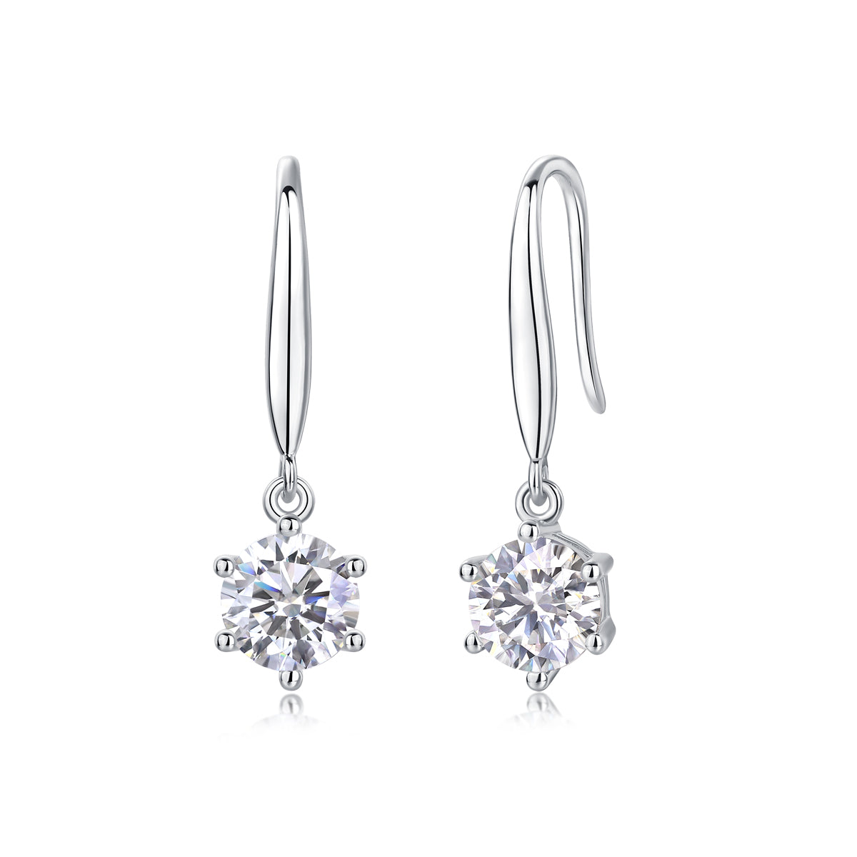 Jumping Wind - Earrings Set With 1-carat