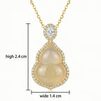 925 Sterling Silver Hulu Shaped Gemstone Necklace