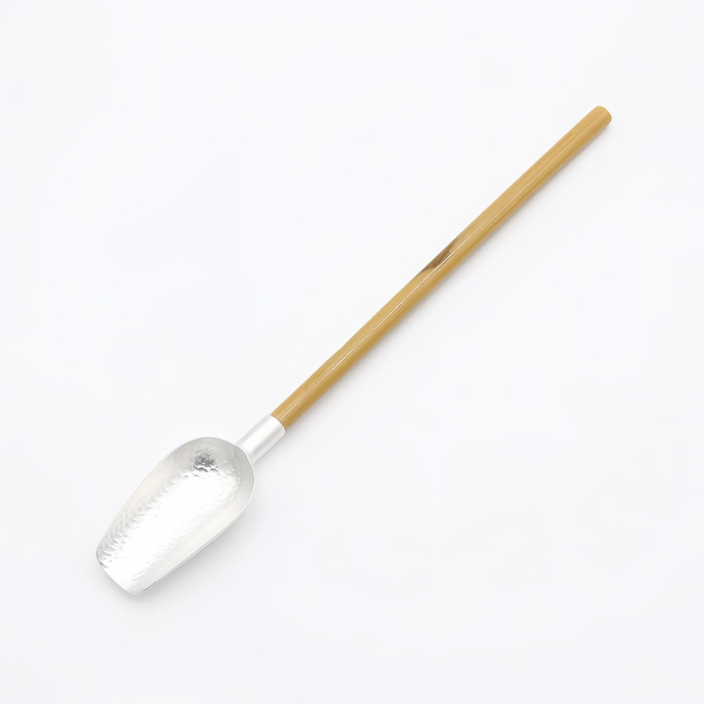 Pure 999 Fine Silver Elegant Hand-Hammered Silver Tea Scoop