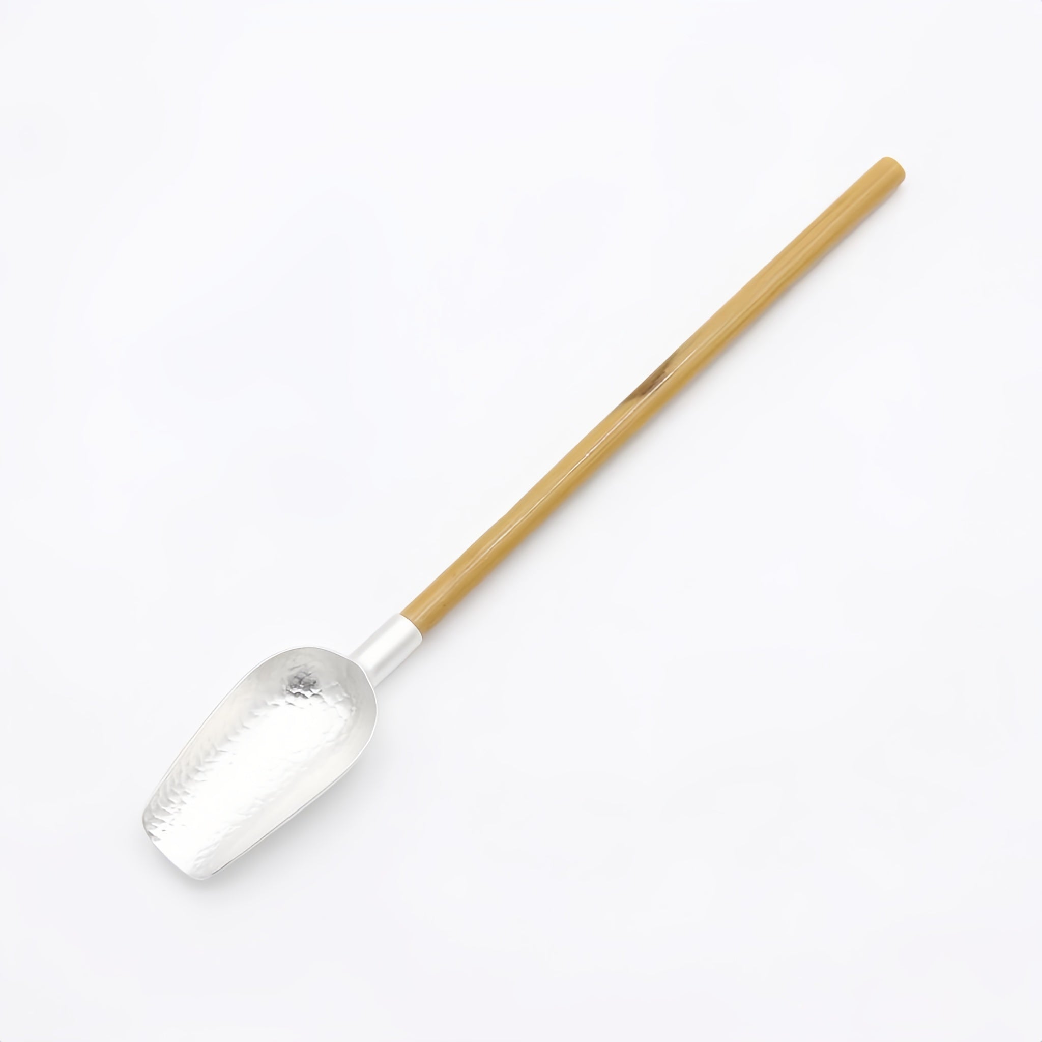 Pure 999 Fine Silver Elegant Hand-Hammered Silver Tea Scoop