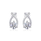 Stud Earrings Set With 1-carat Top-quality Moissanite S925