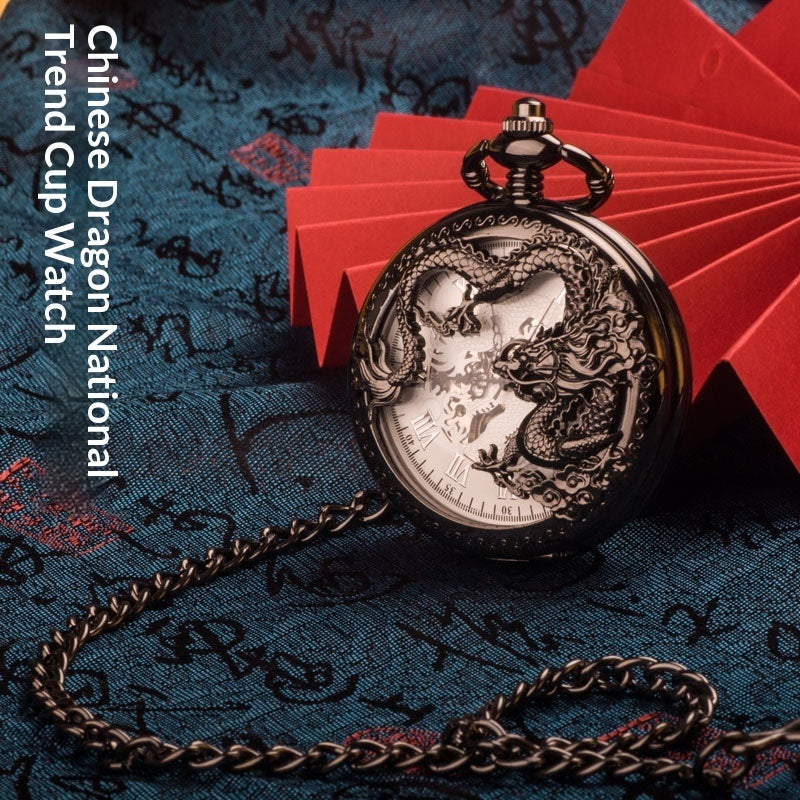 Chinese Dragon Mechanical  Pocket Watch