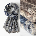 Men's Cotton Jacquard  Warm Scarf