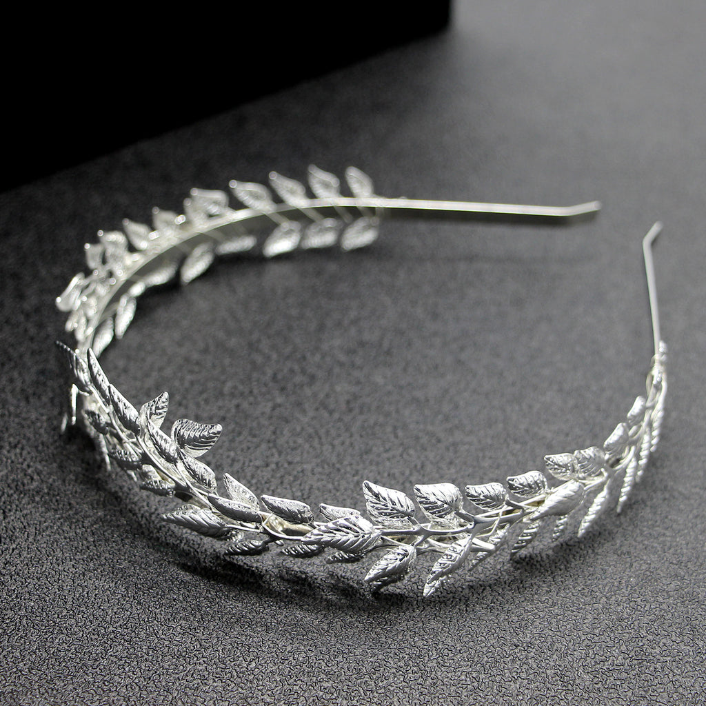Bridal Golden Leaf Headband Alloy Crown Hair