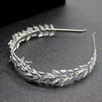 Bridal Golden Leaf Headband Alloy Crown Hair