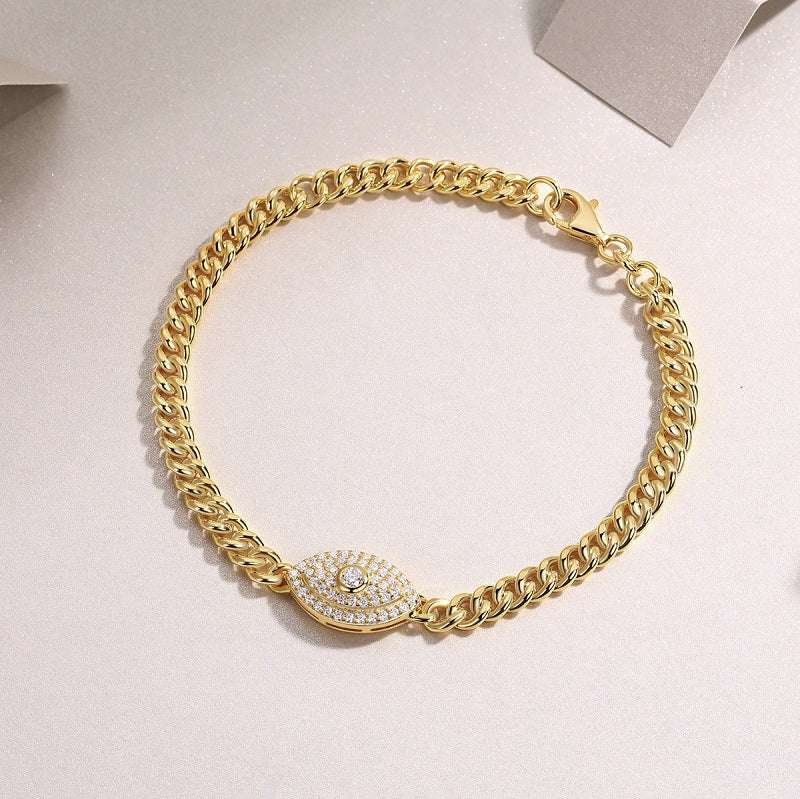 Silver Bracelet Is S925 Silver-plated With Gold