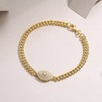 Silver Bracelet Is S925 Silver-plated With Gold