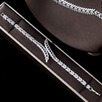 Zircon Jewelry Full Crystal Necklace And Earrings