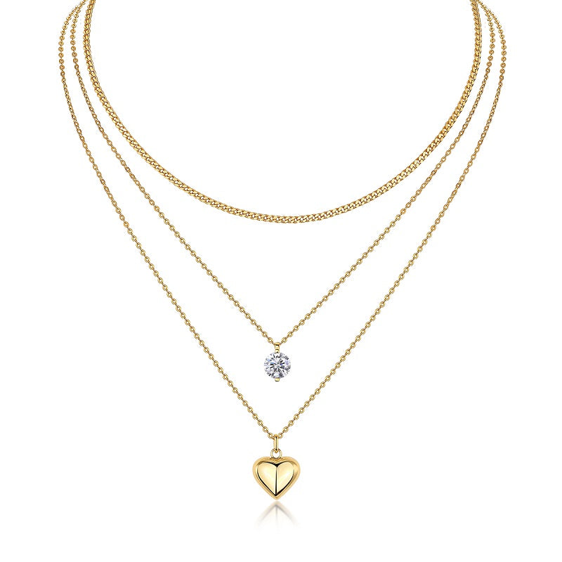 2-carat  Silver Pendant Necklace With  S925 Silver