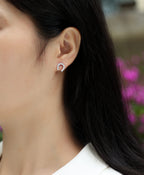 Moissanite S925 Silver And Platinum-plated Stud Earrings