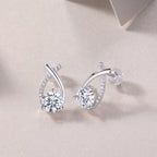Stud Earrings Set With 1-carat Top-quality Moissanite S925