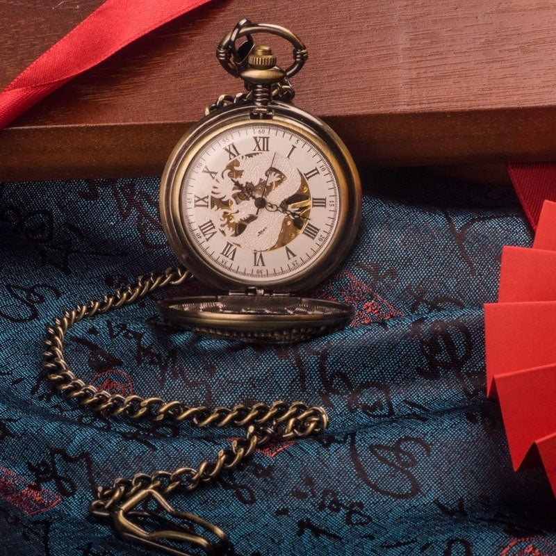 Chinese Dragon Mechanical  Pocket Watch