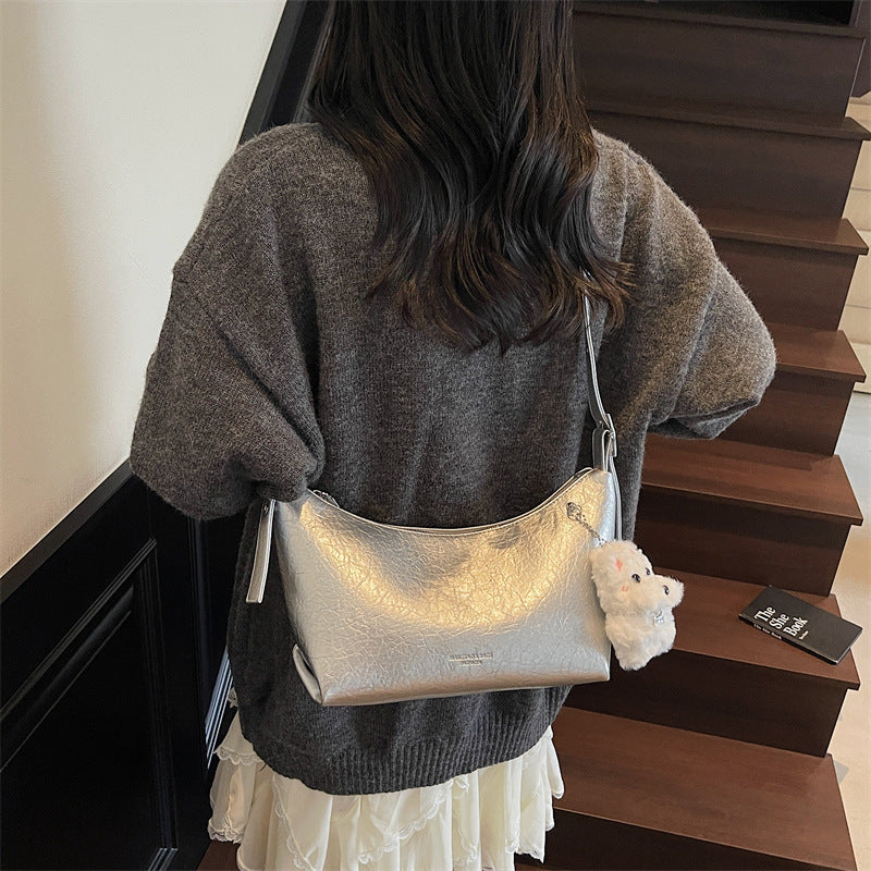 Solid-color  Underarm Single-shoulder Crossbody Bag