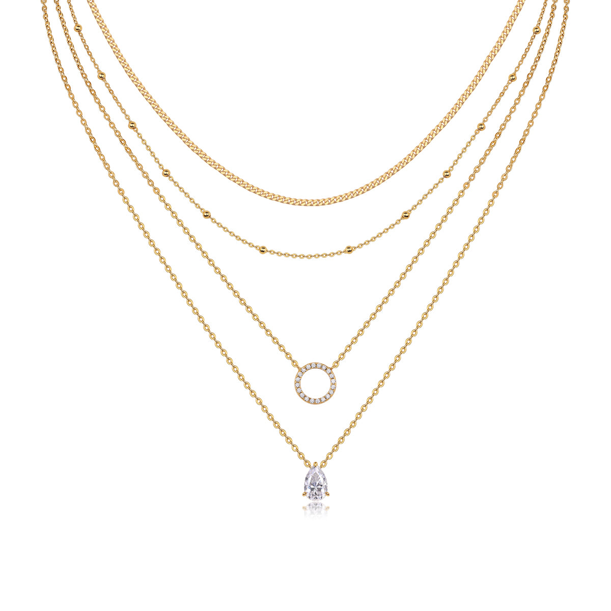 Silver Pendant Necklace, Collar Chain,