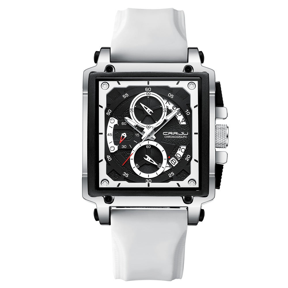 Simple Business Tape Mens Calendar Watch