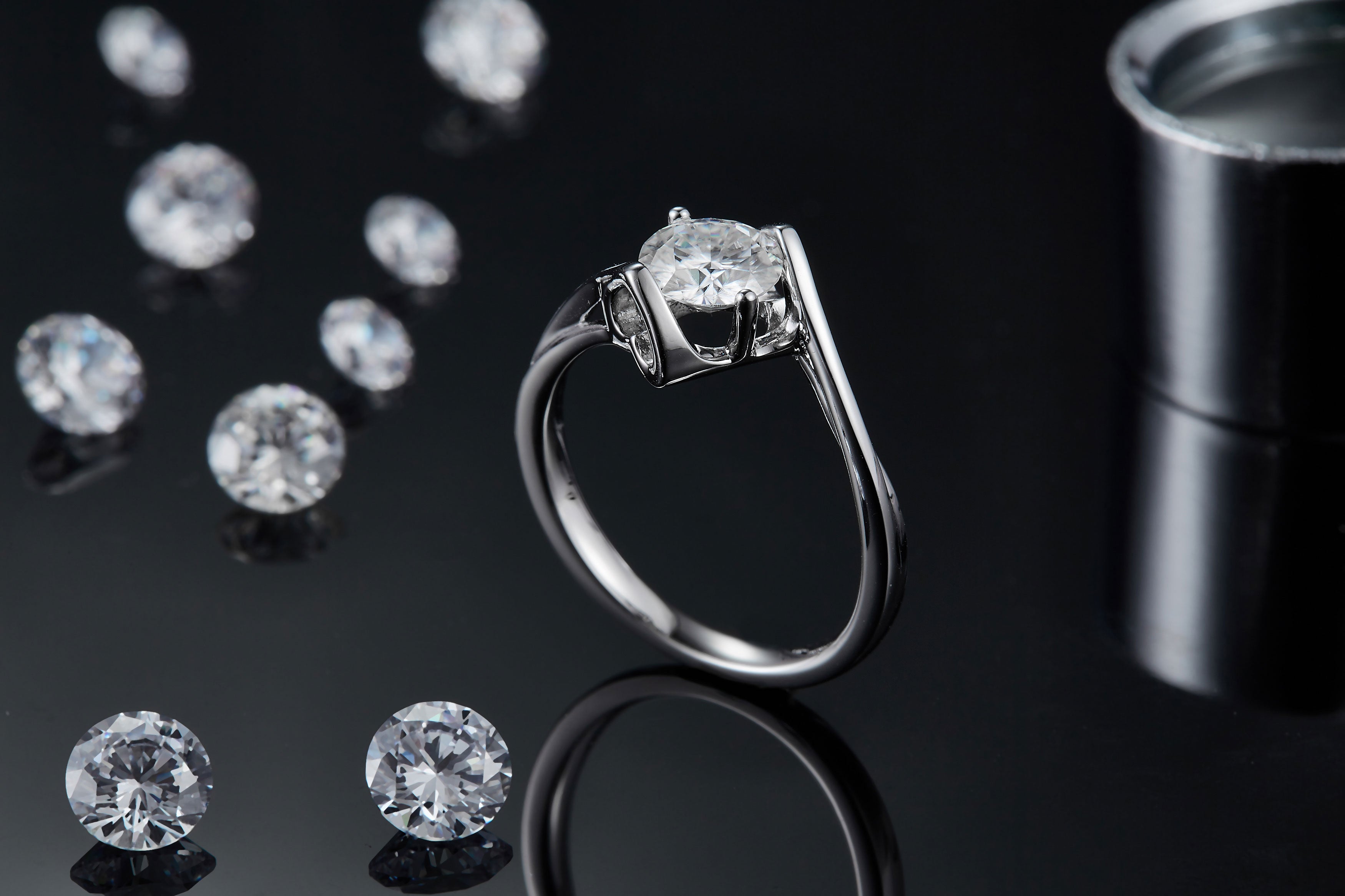 1-carat Top-quality Moissanite S925 Silvern